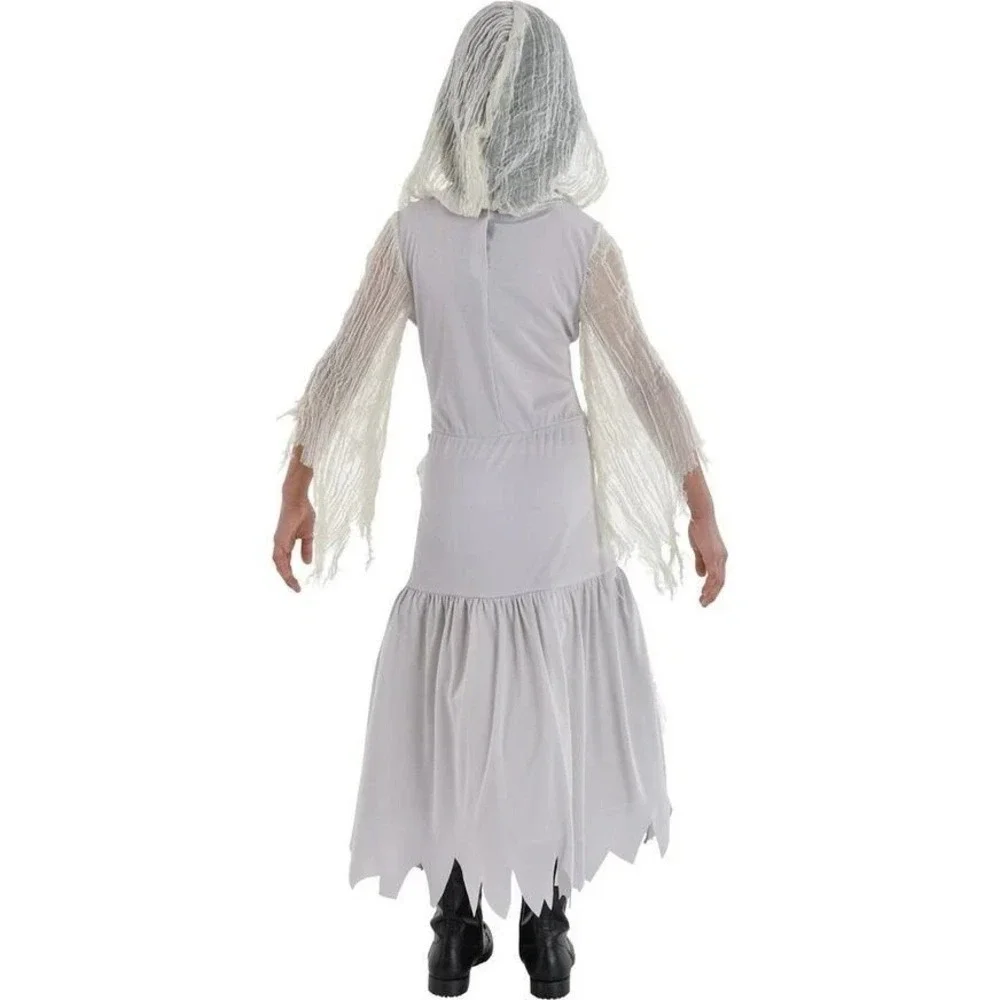 Amscan Ghost Girl Halloween Costume Hooded Dress Child Kids XL 14-16 NIP
